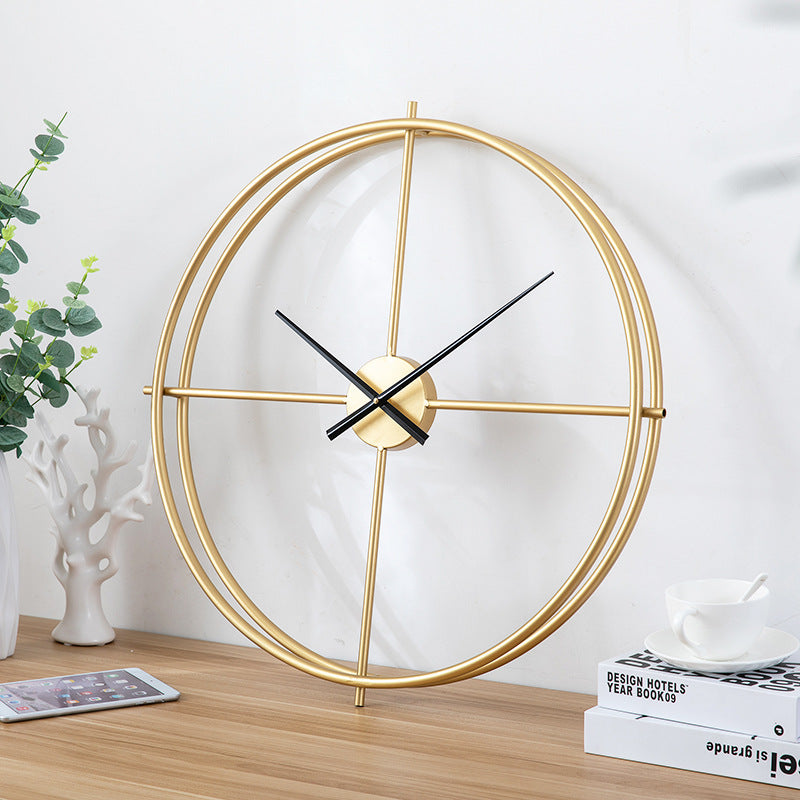 Nordic Style Iron Wall Clock for Living Room Decor