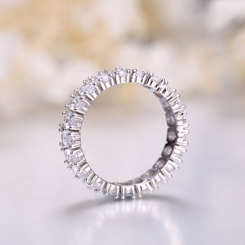 S925 Silver Ring with Zircon Stone for Women