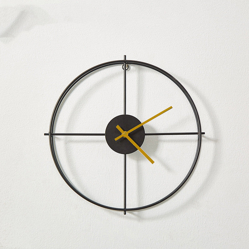 Nordic Style Iron Wall Clock for Living Room Decor