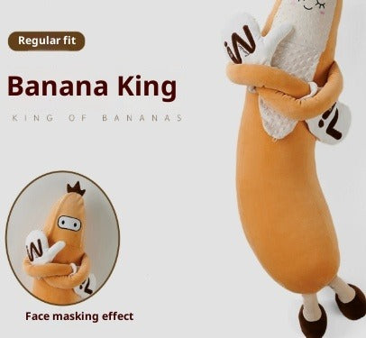 Banana King Plush Pillow Toy