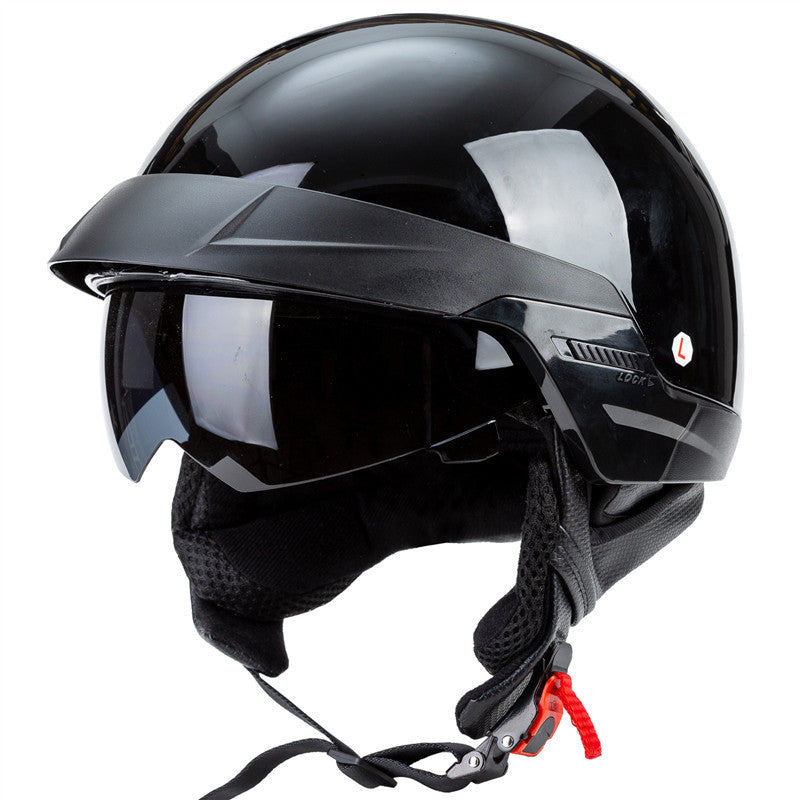Retro Harley Rider Helmet with Visor
