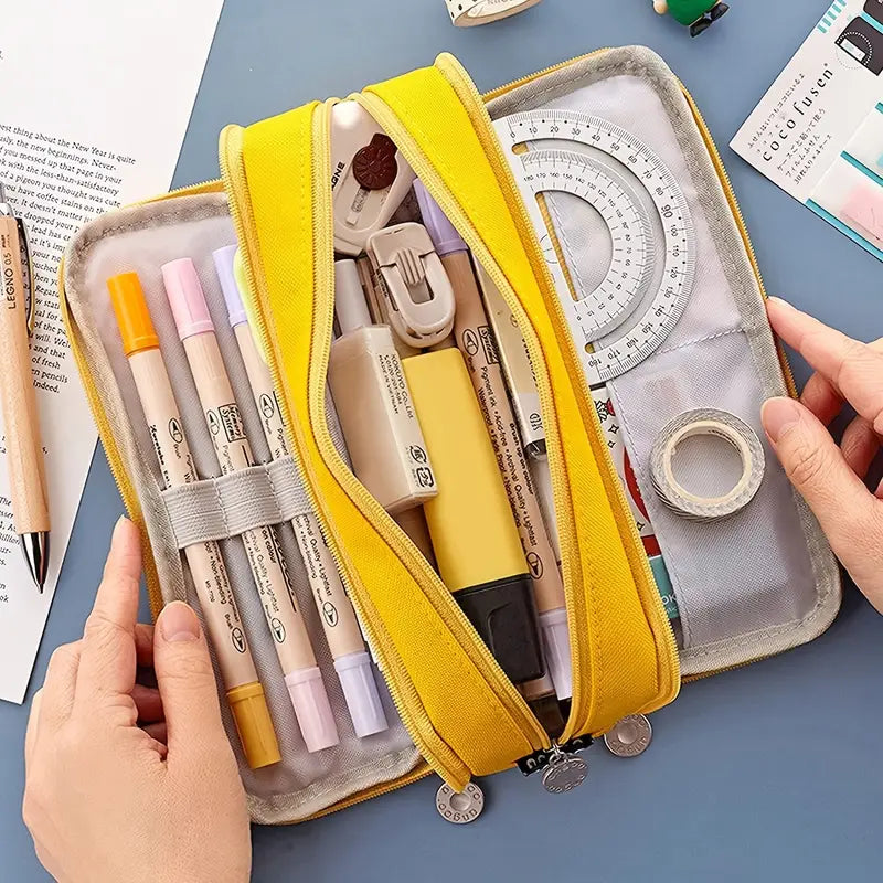 Versatile High-Capacity Student Pencil Case