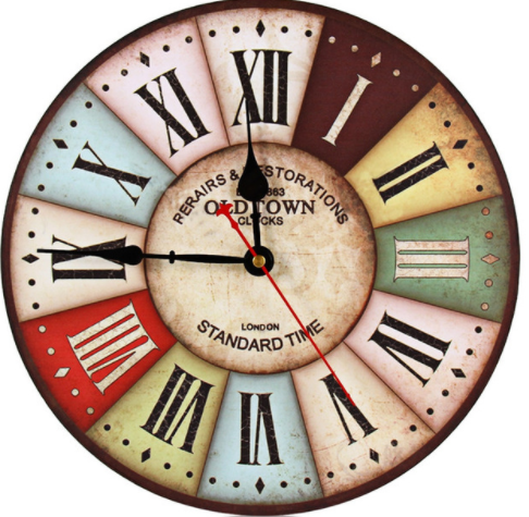 Wooden Wall Clock for Living Room Decor