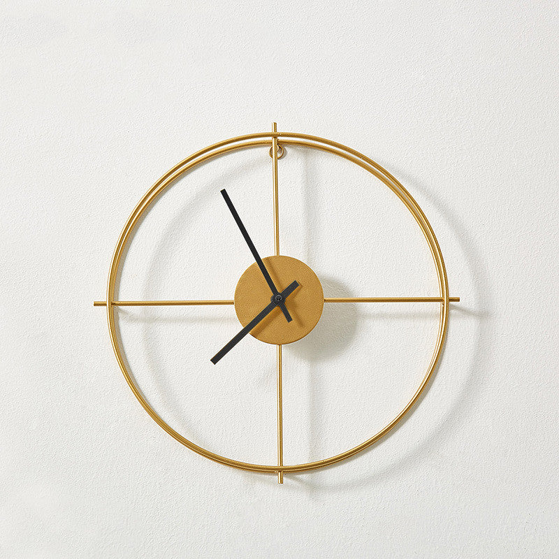 Nordic Style Iron Wall Clock for Living Room Decor