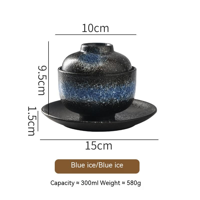 Japanese Ceramic Soup Bowl with Lid Tureen