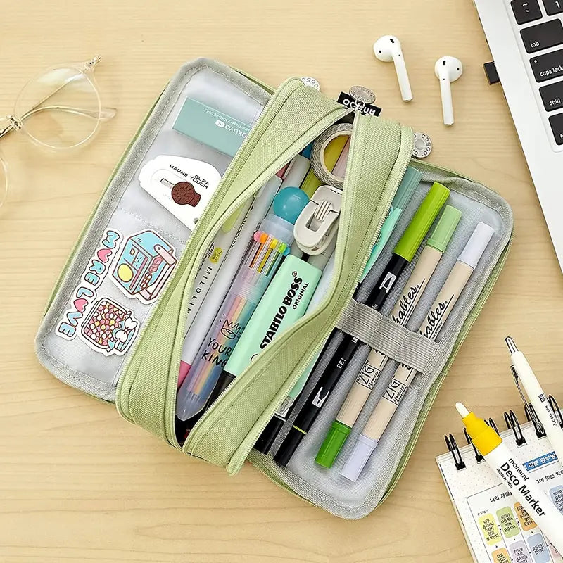Versatile High-Capacity Student Pencil Case