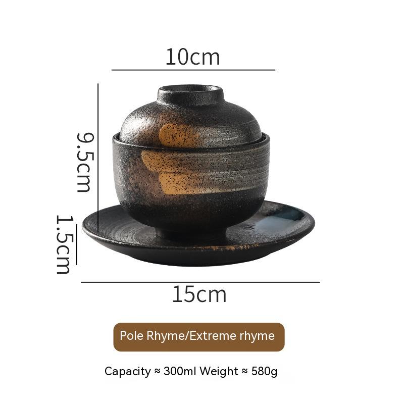 Japanese Ceramic Soup Bowl with Lid Tureen