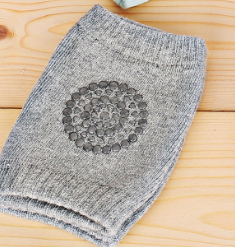 Terry Baby Crawling Socks with Anti-Skid Knee & Elbow Pads