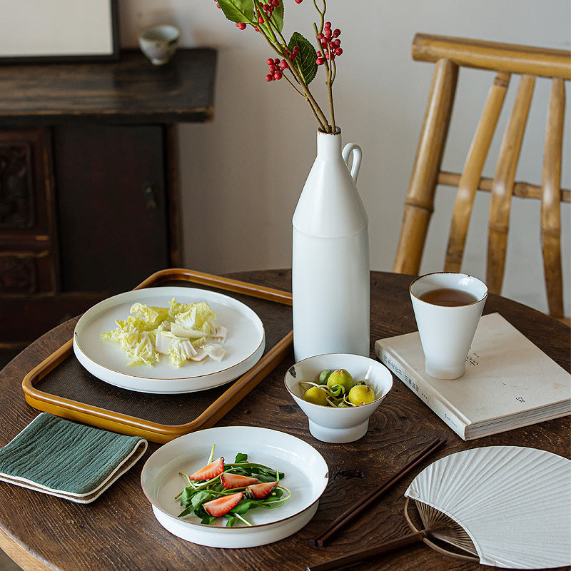 Nordic Minimalist Ceramic Tableware Set (Plate, Cup, Bowl)