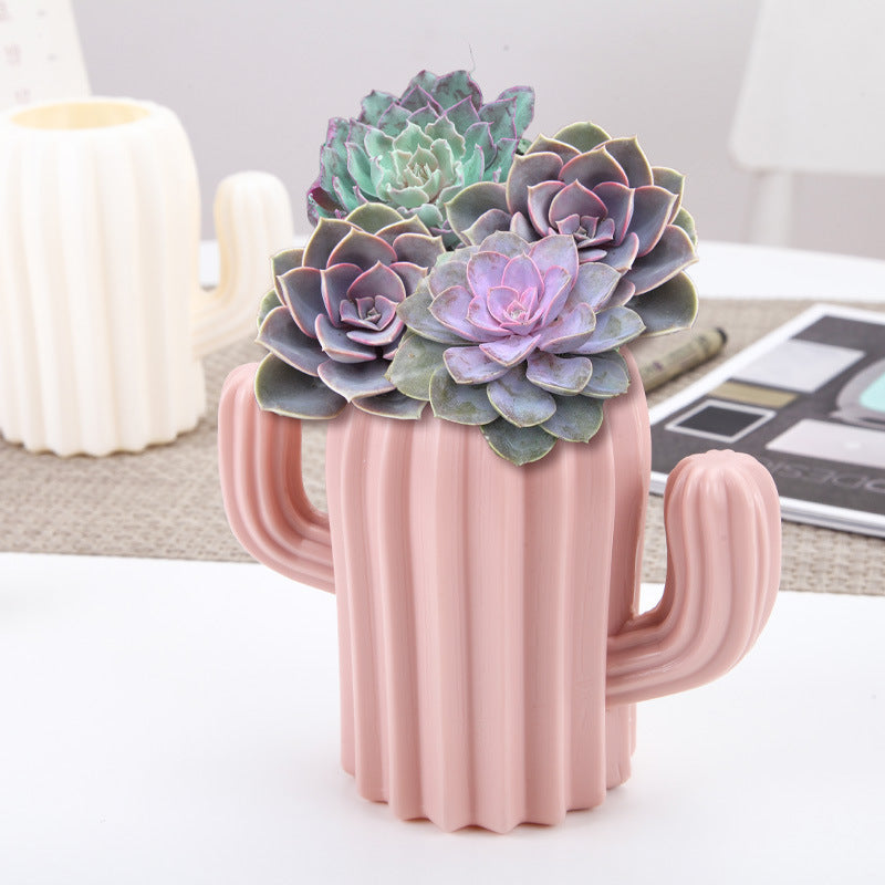 Cactus Desktop Pen Holder for Creative Stationery Storage
