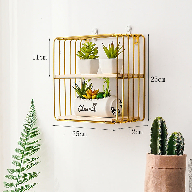 Nordic Iron Wall Shelf for Living Room and Kitchen