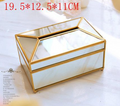 Brass Glass Elegance Tissue Holder