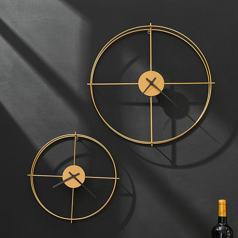 Nordic Style Iron Wall Clock for Living Room Decor