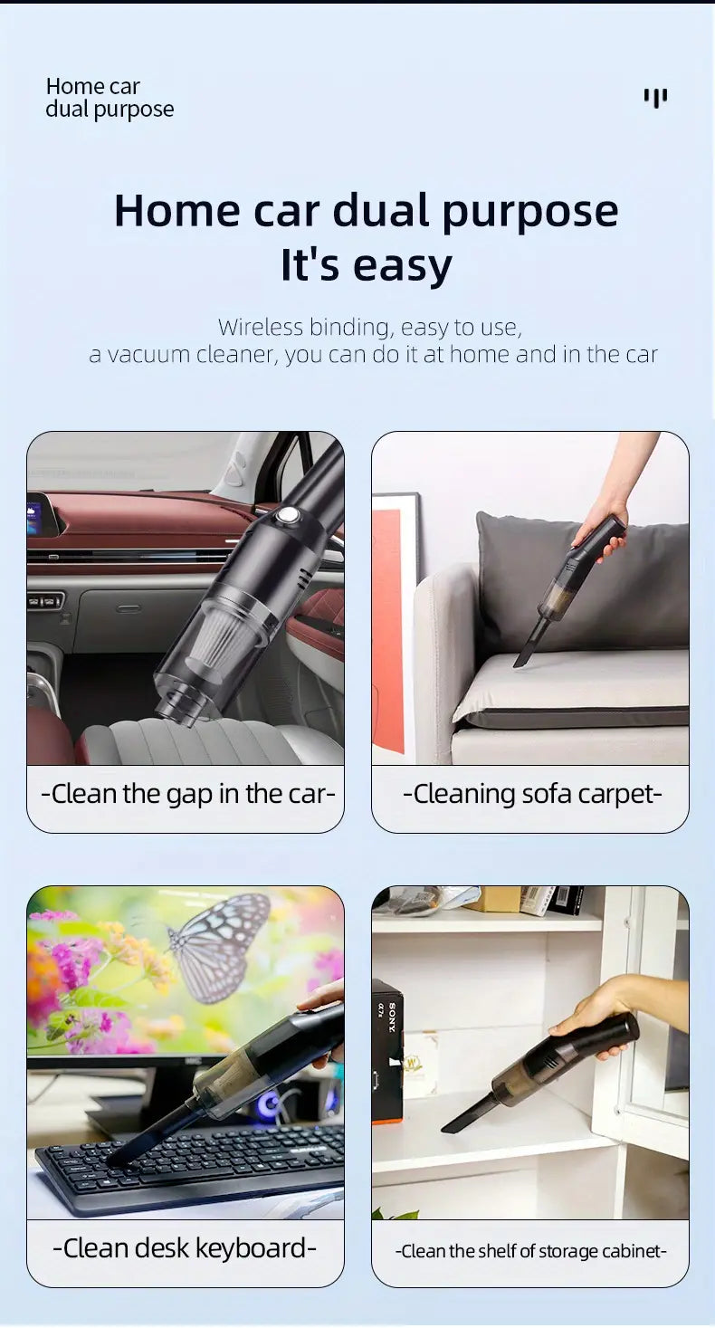 Portable High-Suction Car Vacuum