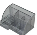 Large Capacity Metal Desktop Organizer - Pen & Document Holder