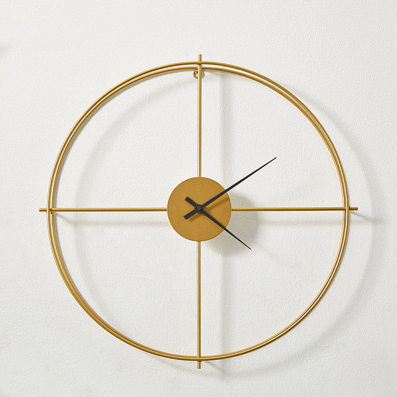 Nordic Style Iron Wall Clock for Living Room Decor