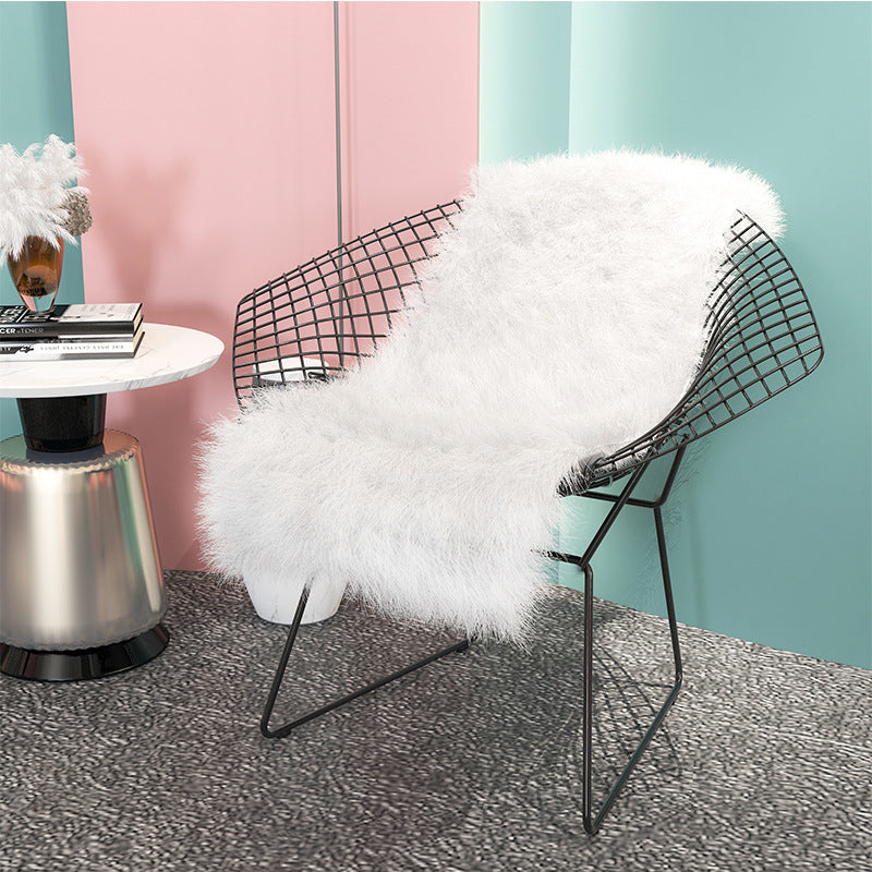 Nordic Style Iron Stool with Backrest in Gold