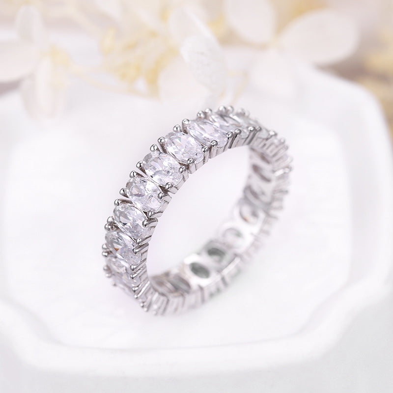 S925 Silver Ring with Zircon Stone for Women