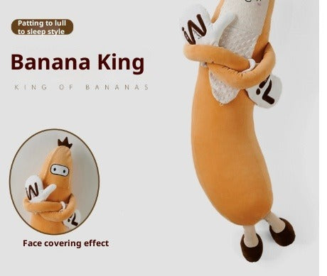 Banana King Plush Pillow Toy