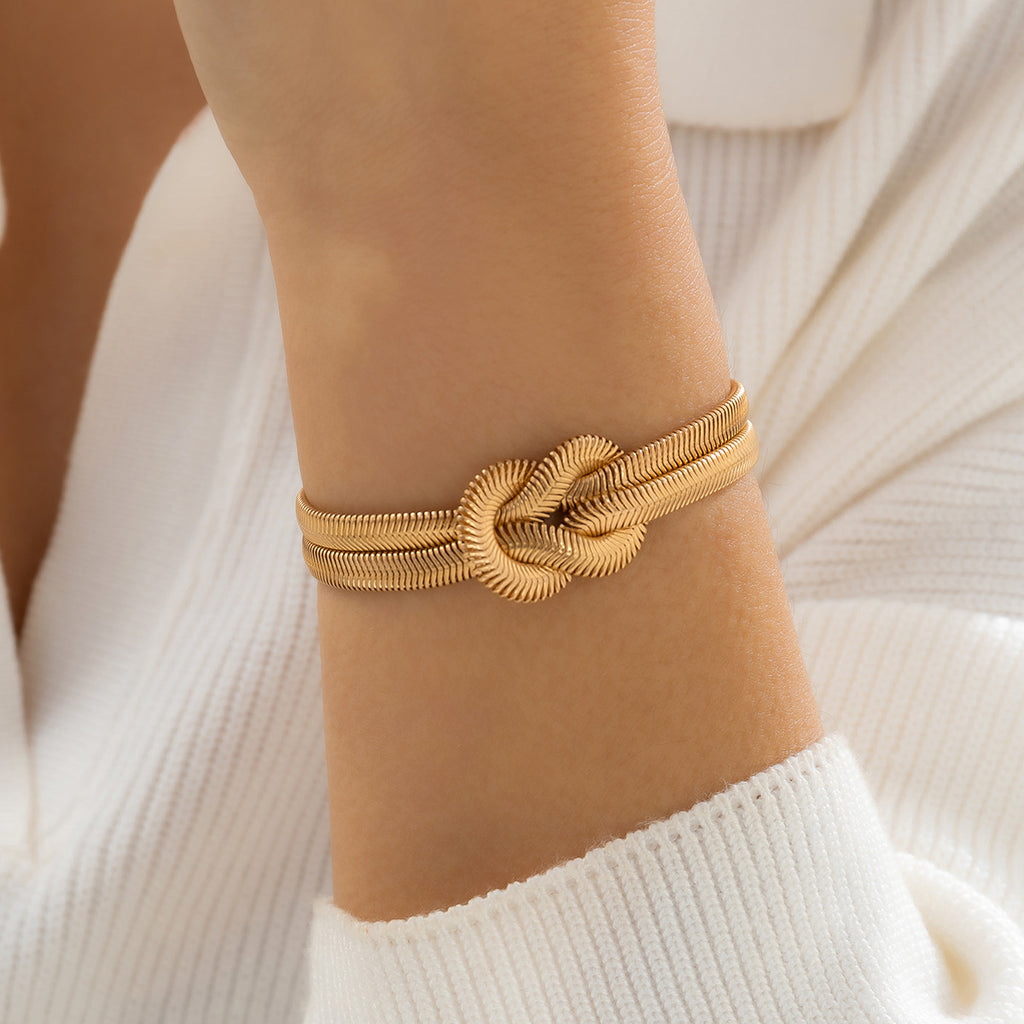 Minimalist Snake Bone Chain Bracelet