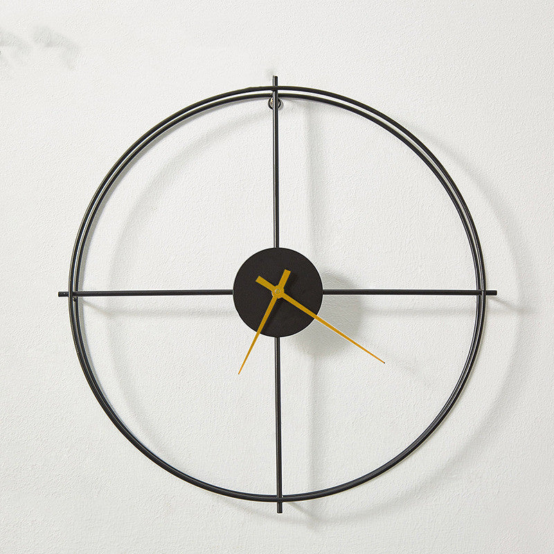 Nordic Style Iron Wall Clock for Living Room Decor