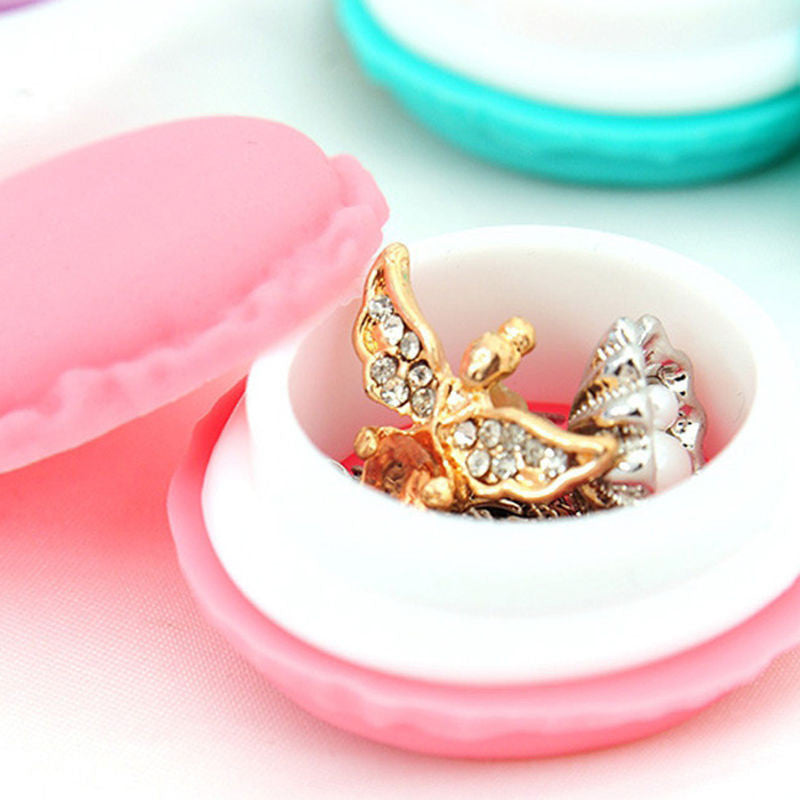 Compact Chic Macaron Jewelry Case