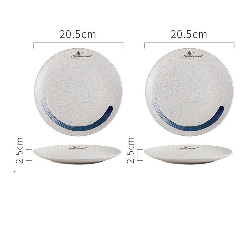 Japanese Ceramic Creative Steak Plate for Household Use