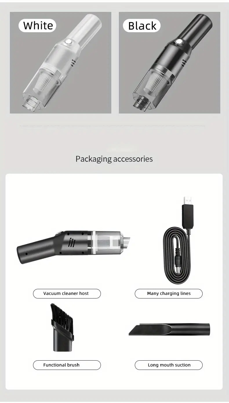 Portable High-Suction Car Vacuum