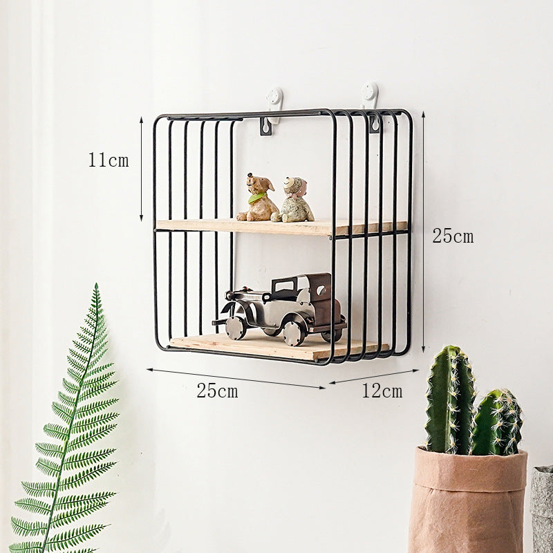 Nordic Iron Wall Shelf for Living Room and Kitchen