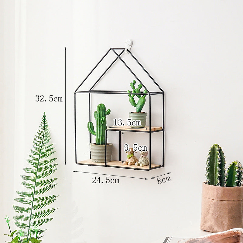 Nordic Iron Wall Shelf for Living Room and Kitchen