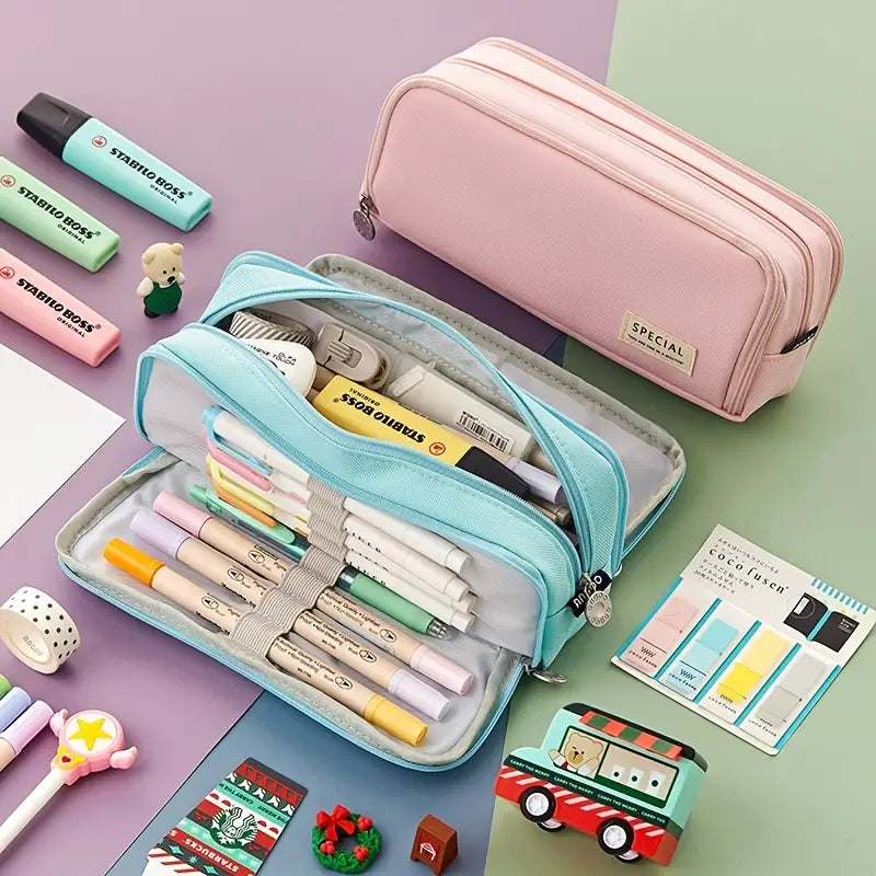 Versatile High-Capacity Student Pencil Case