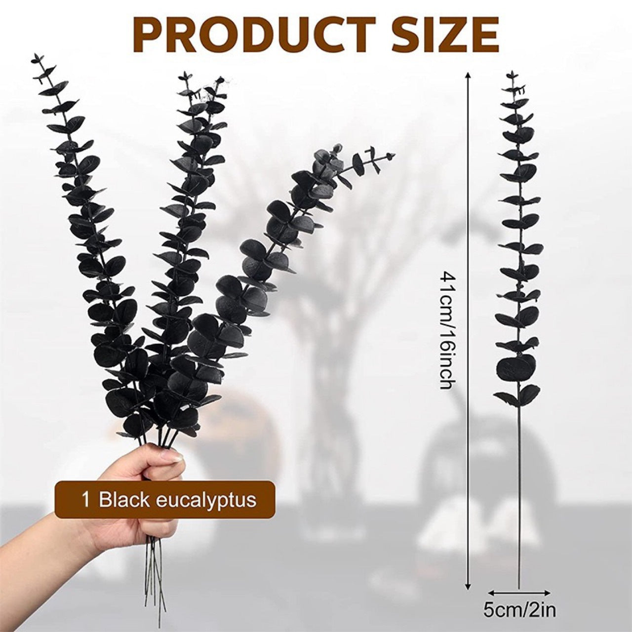 38cm Decorative Eucalyptus Leaf Accent