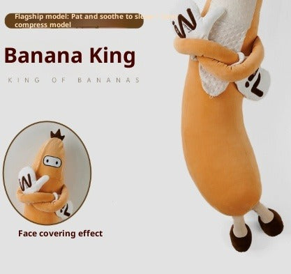 Banana King Plush Pillow Toy