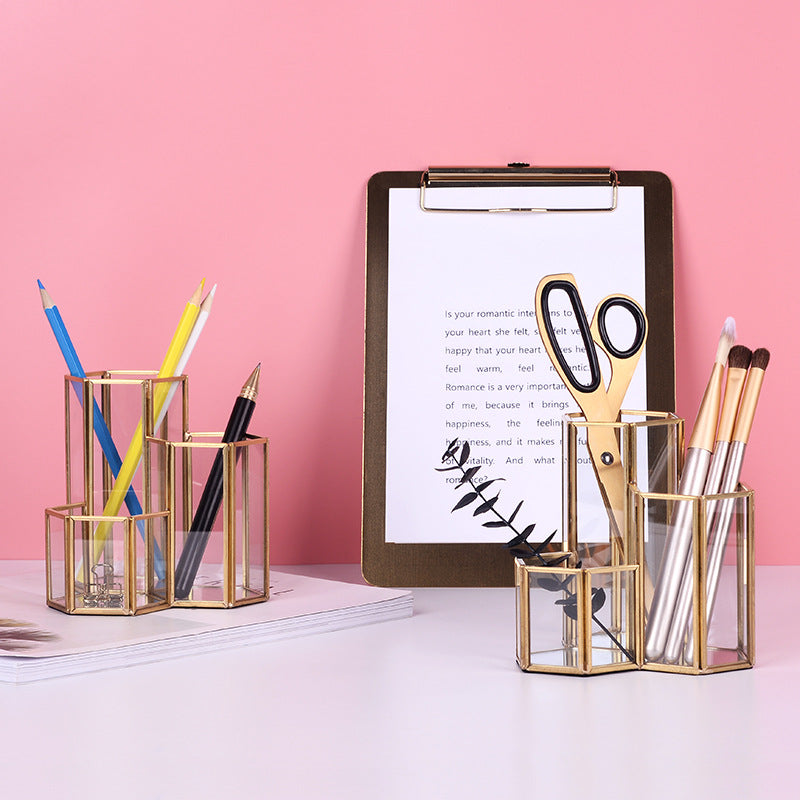 Nordic Hexagonal Glass Organizer