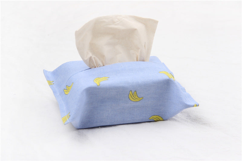 Rustic Cotton-Linen Tissue Holder