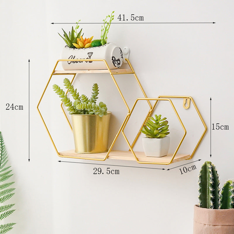 Nordic Iron Wall Shelf for Living Room and Kitchen