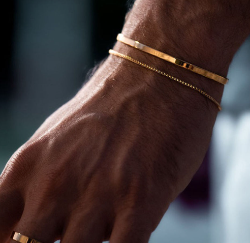 Men's Fashion Sterling Silver Snake Bone Bracelet