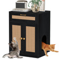 TidyNest Cat Litter Cabinet with Ventilation (Black)