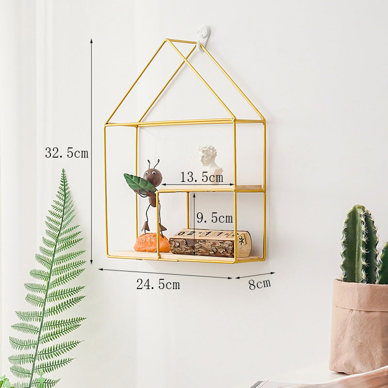 Nordic Iron Wall Shelf for Living Room and Kitchen