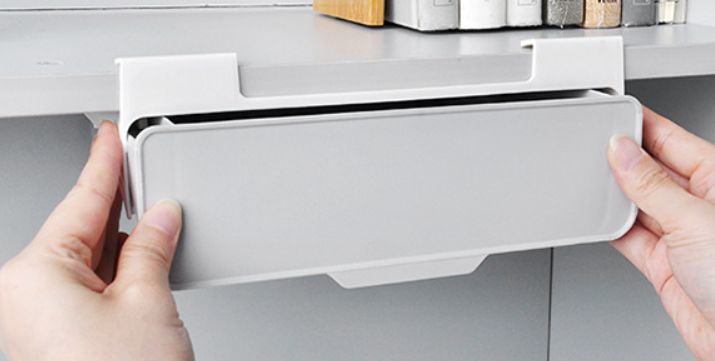 No-Drill Hanging Storage Rack with Drawers and Baskets