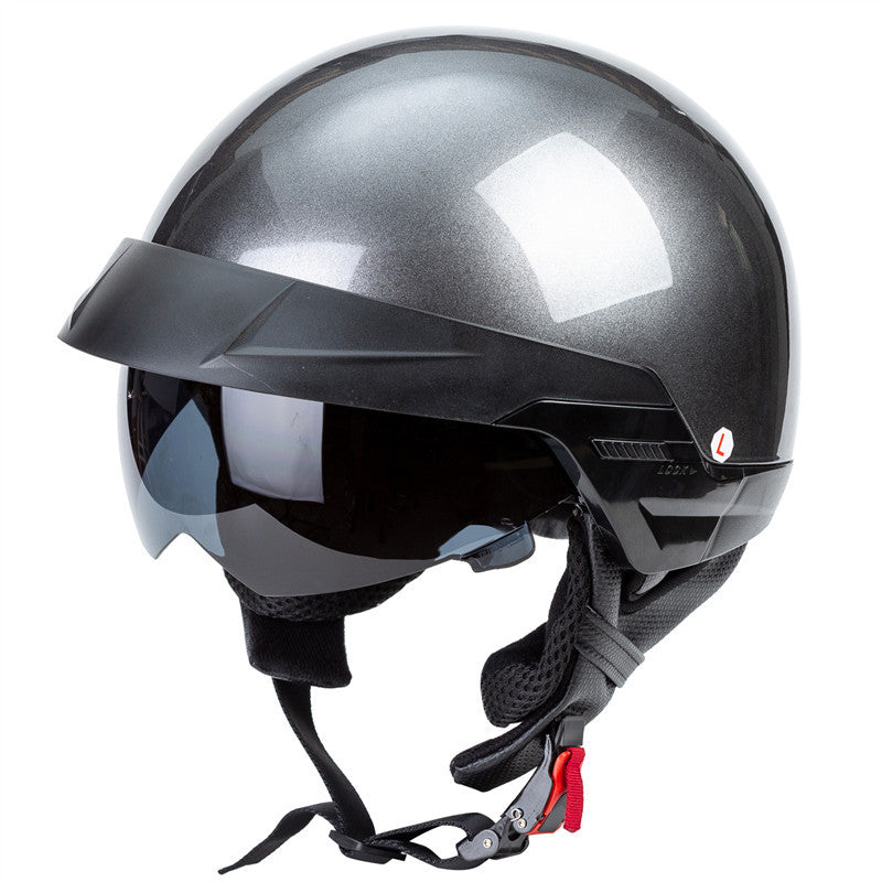 Retro Harley Rider Helmet with Visor