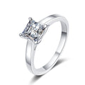 925 Sterling Silver Four-Claw Moissanite Ring (1 & 2 Karat)