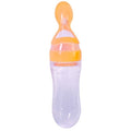 Silicone Baby Bottle with Spoon for Rice Cereal