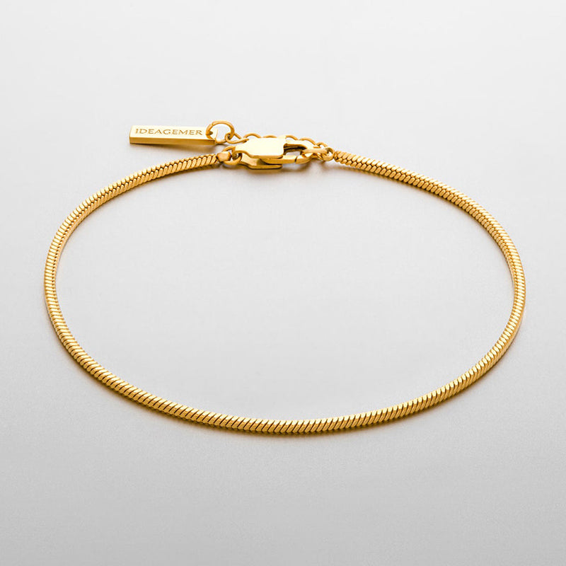 Men's Fashion Sterling Silver Snake Bone Bracelet