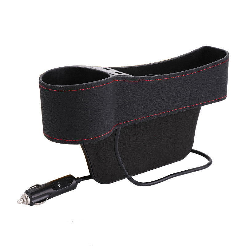 Auto Organizer Box with USB Charging & Cup Holder