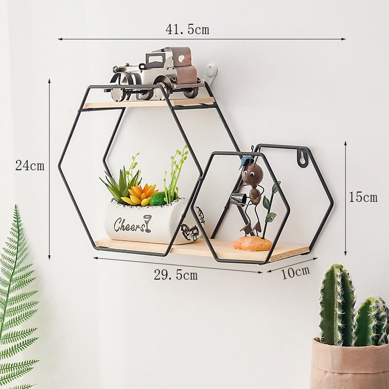 Nordic Iron Wall Shelf for Living Room and Kitchen