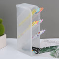 Transparent Multi-Grid Pen Holder for Desk Storage