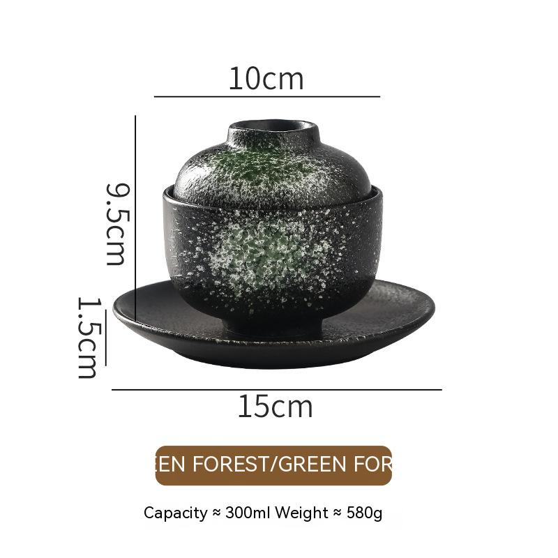 Japanese Ceramic Soup Bowl with Lid Tureen