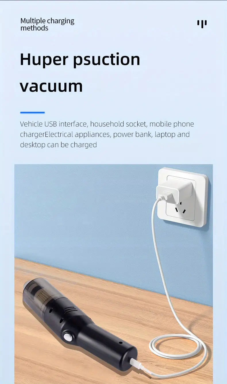 Portable High-Suction Car Vacuum