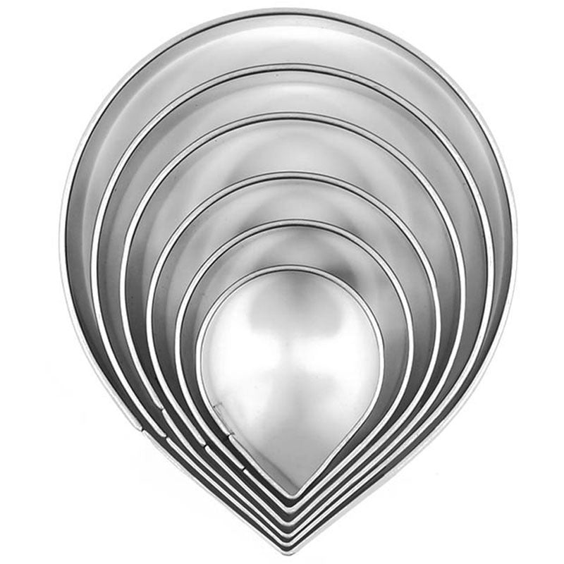 6-Piece Stainless Steel Fondant Cake Rose Mold Set